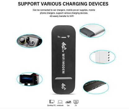 4G LTE WLAN USB Router Mobiles WIFI Hotspot Modem Auto Stick SIM Portabel mobiles Internet - EDV-Outlet