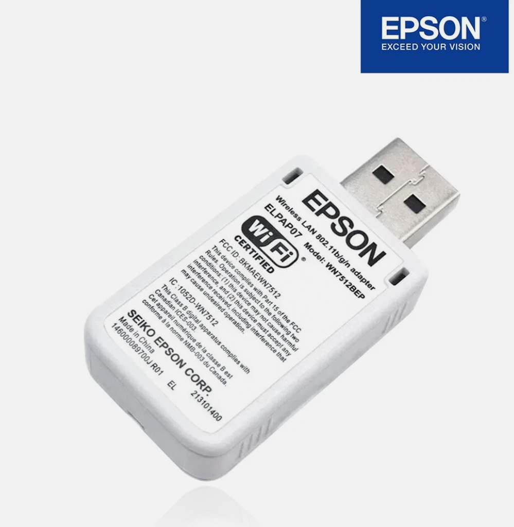 Epson ELPAP07 Wireless LAN Adapter – USB WLAN Stick – 802.11b/g/n WN7512BEP - EDV-Outlet