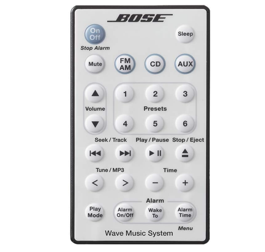 Original Bose Fernbedienung AWRCC1 / AWRCC2 für Wave Music System Creme-Weiß - EDV-Outlet