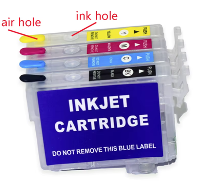 EPSON 603XL Nachfüllbare Tinten Patronen 4er Set mit Chip XP-5100 XP-5105 WF-2860 WF-2865 XP5100 5105 2860 2865 - EDV-Outlet