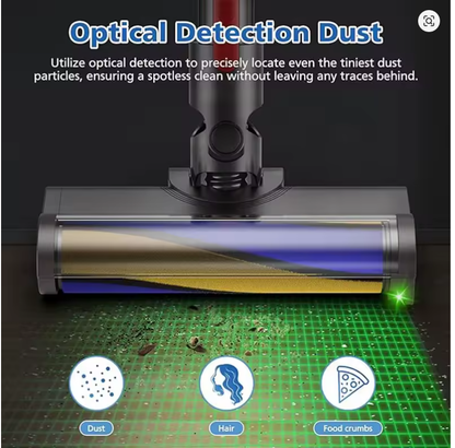 Bodendüse mit Laser für Dyson V7/V8/V10/V11/V15 972522-02 – Motorkopf für Hartböden mit Stauberkennung