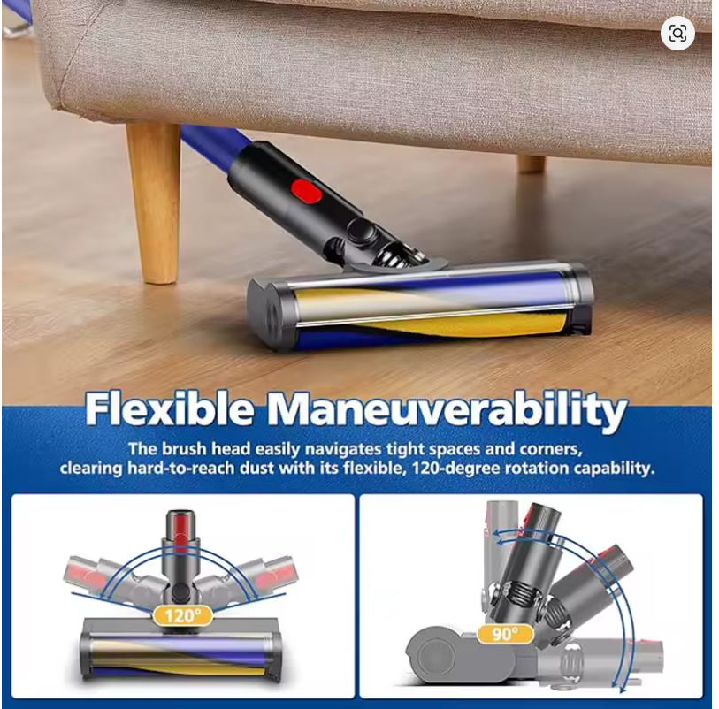 Bodendüse mit Laser für Dyson V7/V8/V10/V11/V15 972522-02 – Motorkopf für Hartböden mit Stauberkennung