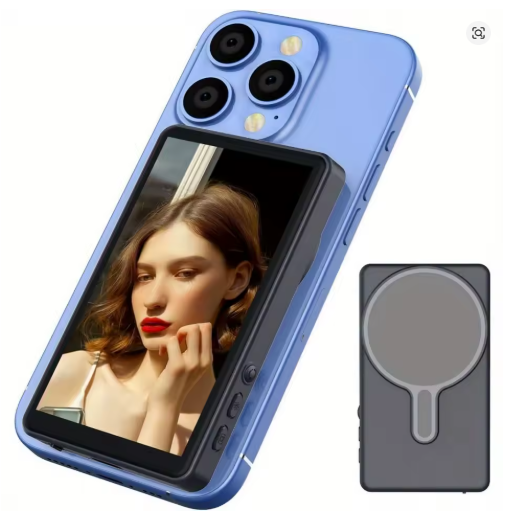 Magnetischer Handy Selfie-Monitor – Smartphone Rückkamera-Screen für Selfies, Vlogs & Livestream