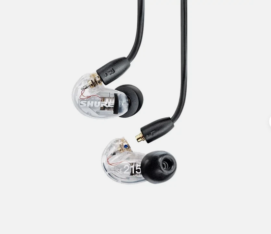 Shure SE215 Clear Transparent – Professionelle In-Ear Kopfhörer mit Kabel