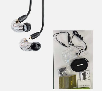 Shure SE215 Clear Transparent – Professionelle In-Ear Kopfhörer mit Kabel