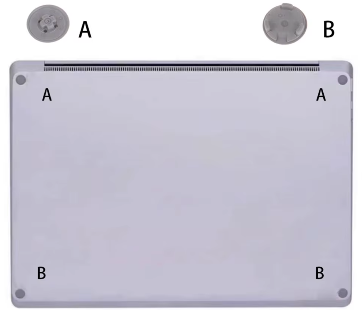 Original Anti-Slip Gummifüße für Surface Laptop 3 4 5 6 7 – Untere Gehäuse Füße Ersatzteil