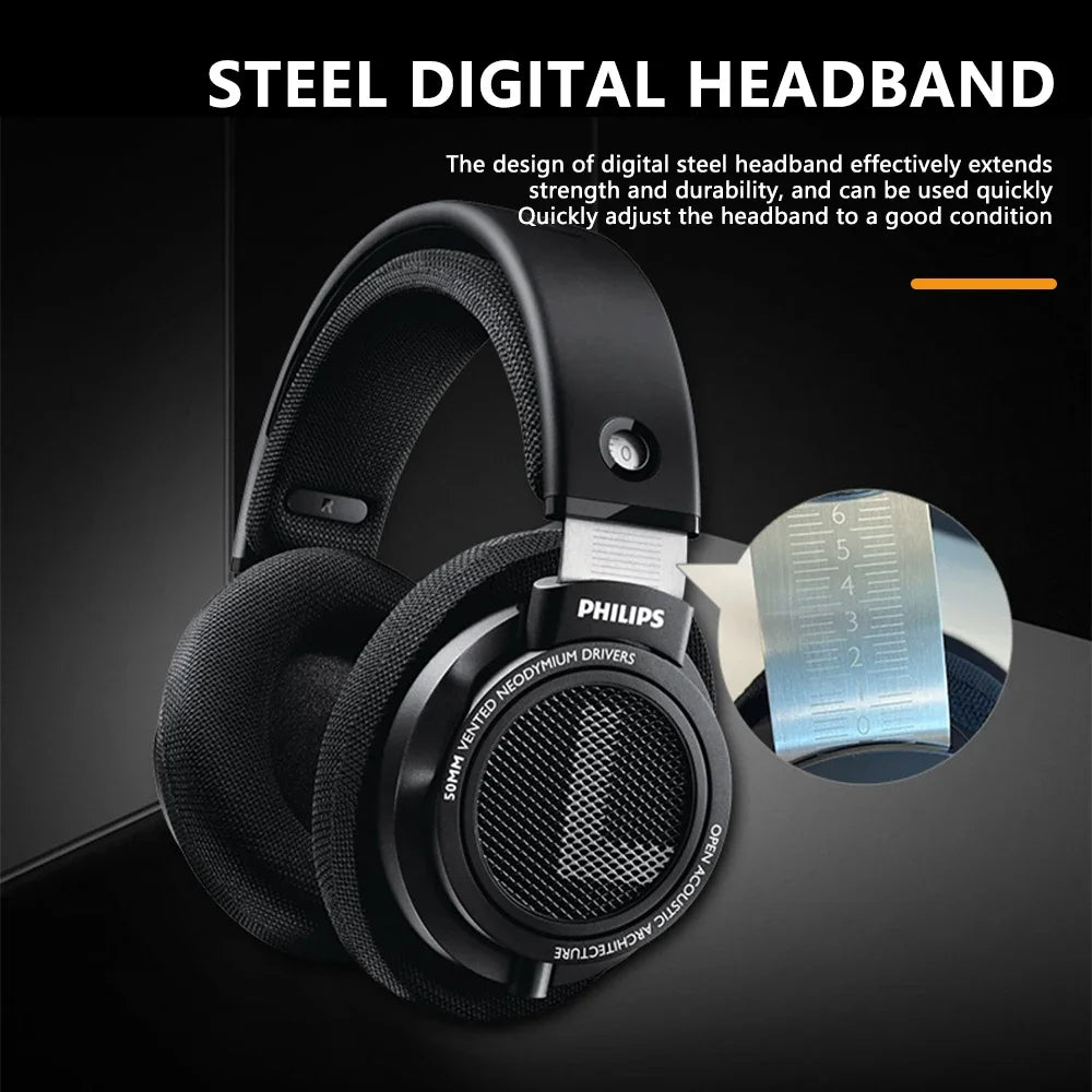 Philips SHP9500 Over-Ear HiFi Stereo Kopfhörer – Offenes Design – Schwarz - EDV-Outlet