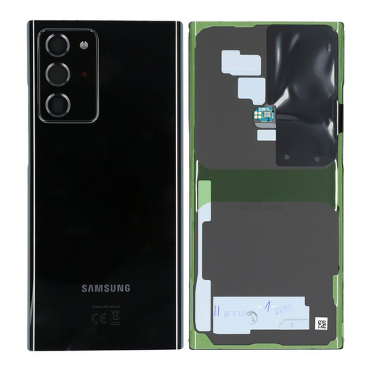 Original Samsung Galaxy Note 20 Ultra 5G SM-N986 Akkudeckel GH82-23281A – Schwarz – Mit Kameraglas & Mikrofon (Service Pack) - EDV-Outlet