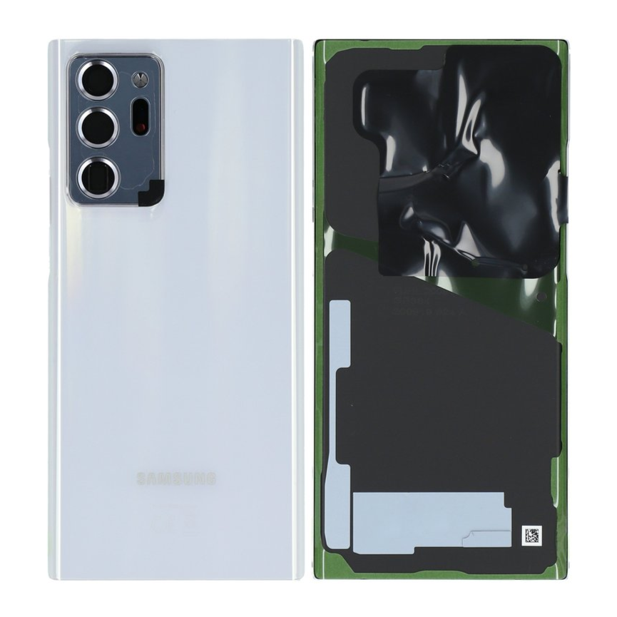Original Samsung Galaxy Note 20 Ultra 5G SM-N986 Akkudeckel GH82-23281C – Weiß– Mit Kameraglas & Mikrofon (Service Pack) - EDV-Outlet