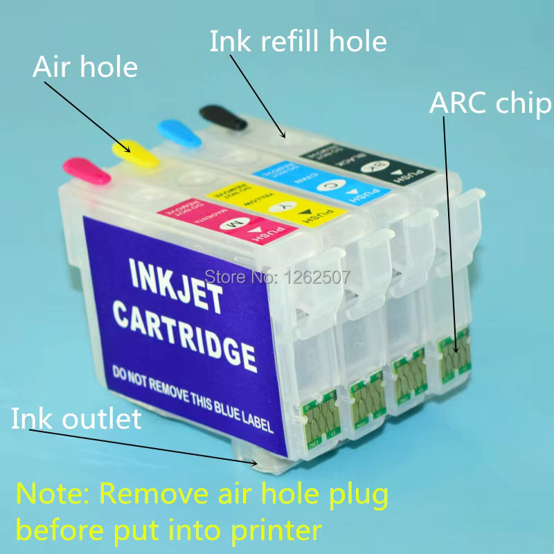 EPSON 29XL Nachfüllbare Tinten Patronen 4er Set BK Y C M T2991-T2994 - EDV-Outlet