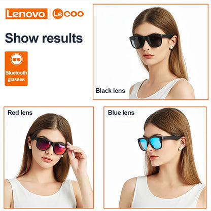 Lenovo Lecoo C8 Smart Brille Musik Lautsprecher Headset drahtlose Bluetooth Sonnenbrille Outdoor Sport Kopfhörer UV-Schutz - EDV-Outlet