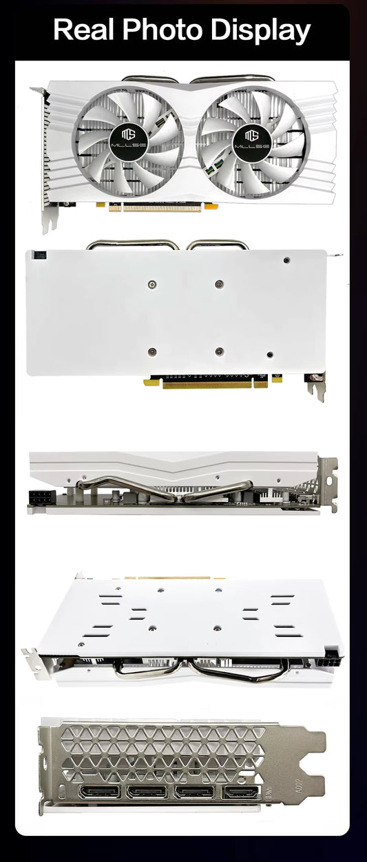 AMD RX 580 8GB 2048SP GDDR5 1284MHz Gaming Grafikkarte Weiß - EDV-Outlet