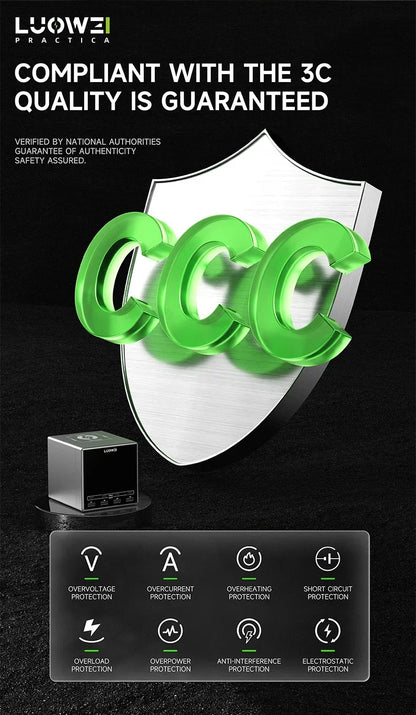 LW-U1 Raptor 140 W 8-Port USB-C & USB-Ladestation mit Wireless Charging – Schnellladegerät für Smartphone, Tablet & Laptop - EDV-Outlet