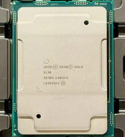 Intel Xeon Gold 6138 (SR3B5) 2.00GHz 20-Core LGA3647 125W 27.5MB Cache CPU - EDV-Outlet