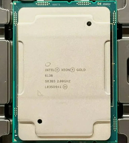 Intel Xeon Gold 6138 (SR3B5) 2.00GHz 20-Core LGA3647 125W 27.5MB Cache CPU - EDV-Outlet